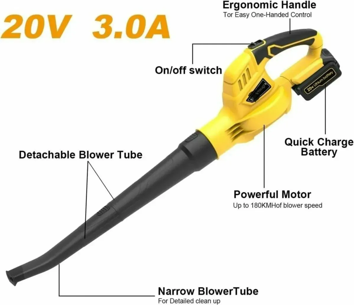 20V Cordless Electric Blower 3.0Ah Battery - Image 4