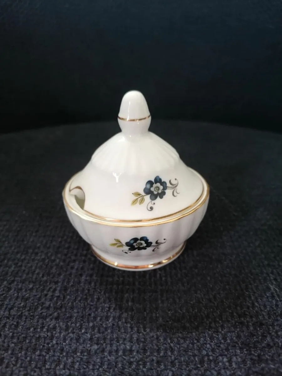 Vintage Blue Cornflower Royal Tara Mustard Pot - Image 1