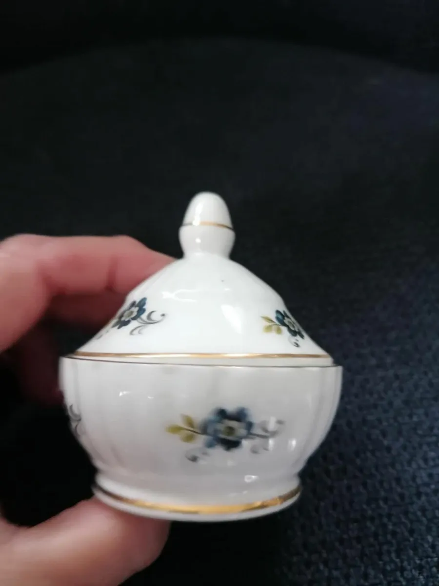 Vintage Blue Cornflower Royal Tara Mustard Pot - Image 4