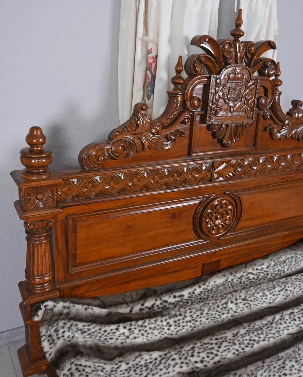 Mahogany Double Bed solid mahogany wood, masterful - Image 3