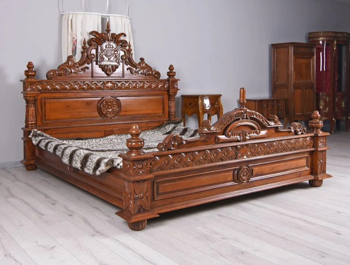 Mahogany Double Bed solid mahogany wood, masterful - Image 4