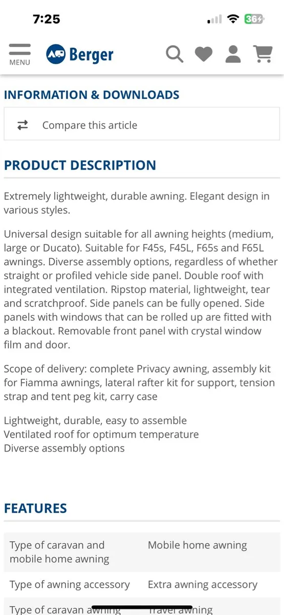 Fiamma Privacy Ultra Light 300 - Image 2