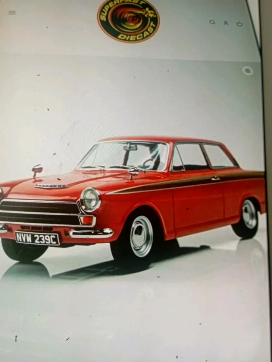 FORD LOTUS CORTINA MK1 RED/ GOLD1966. - Image 2