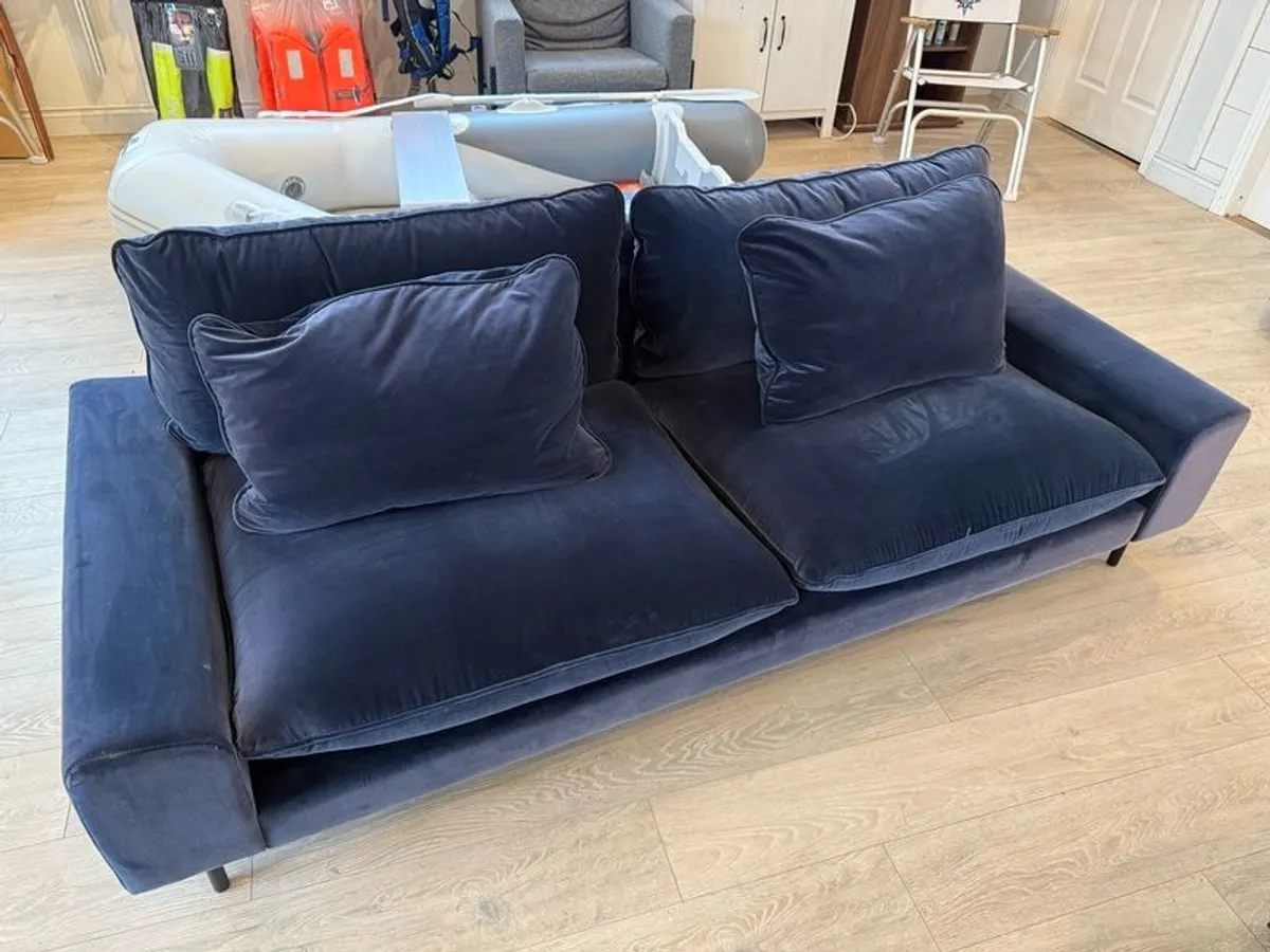 Ex Show House Furniture - Navy Couch - Image 1