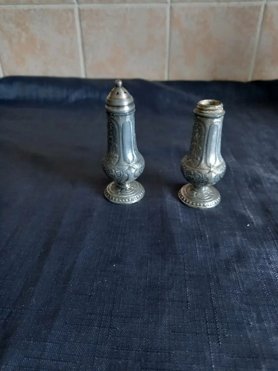 Silver Plated Salt & Pepper Shakers - Image 2