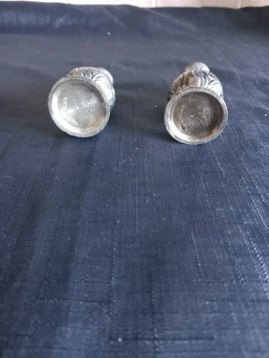 Silver Plated Salt & Pepper Shakers - Image 3