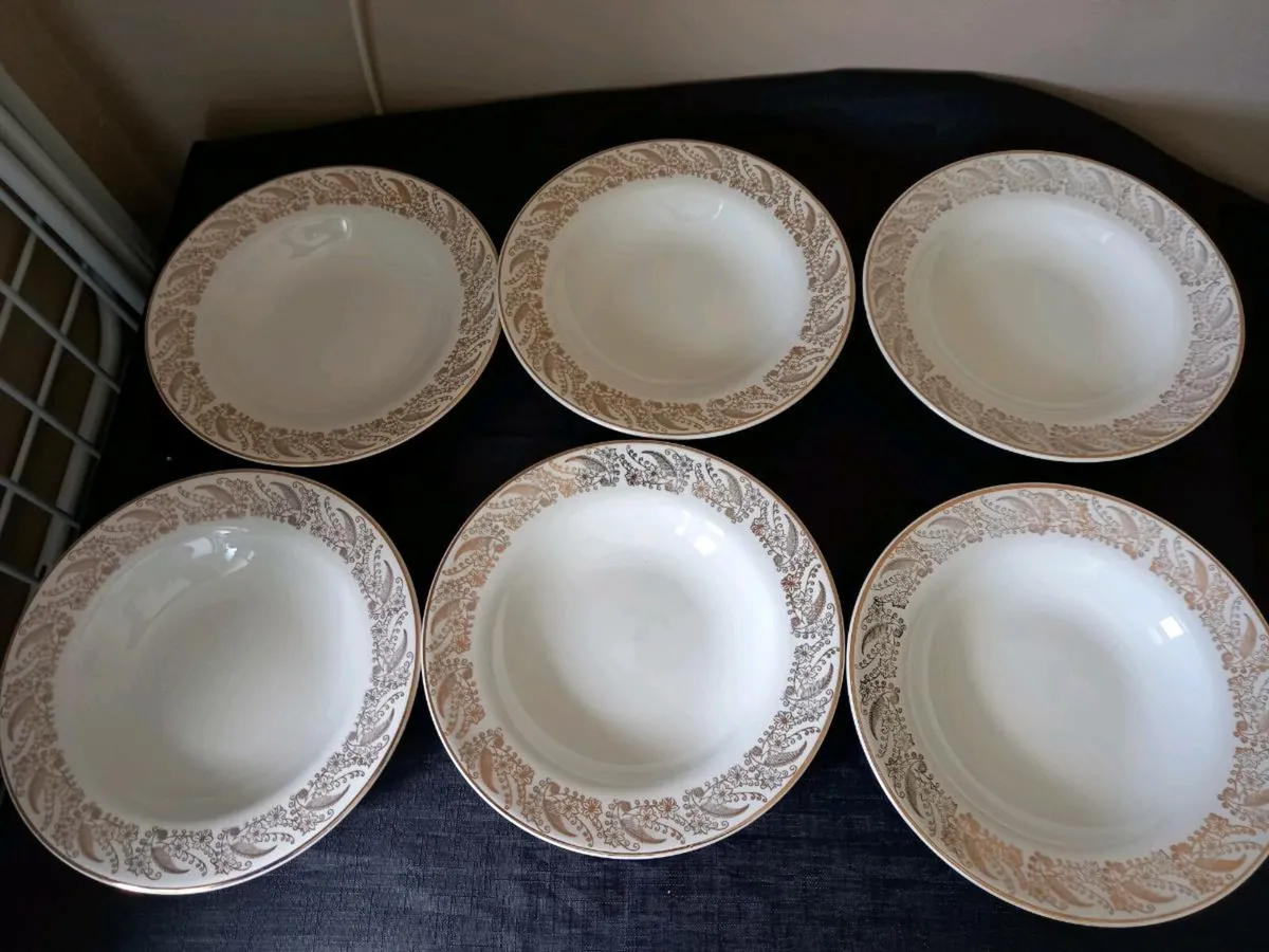 6 Soup Bowl's & Plates - Image 1