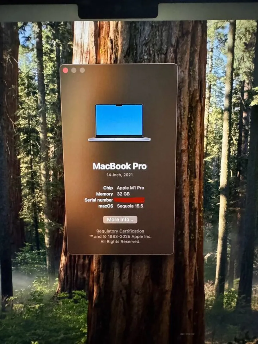 32GB M1 Macbook Pro 14inch 2021 - Image 2