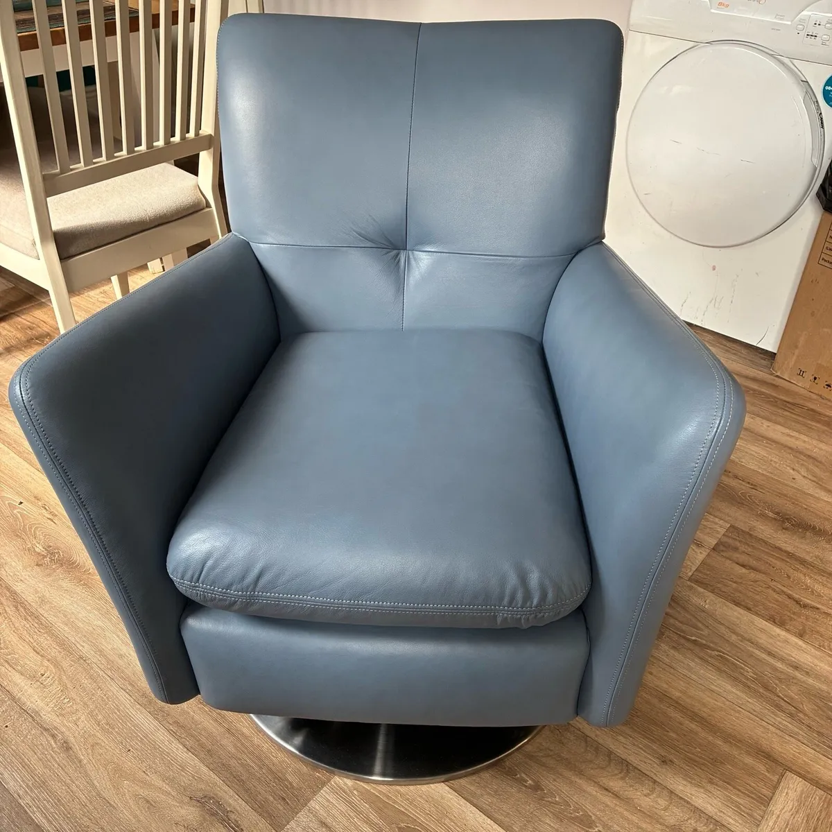 New Parker Knoll Real Leather Rocker Swivel Chair - Image 1