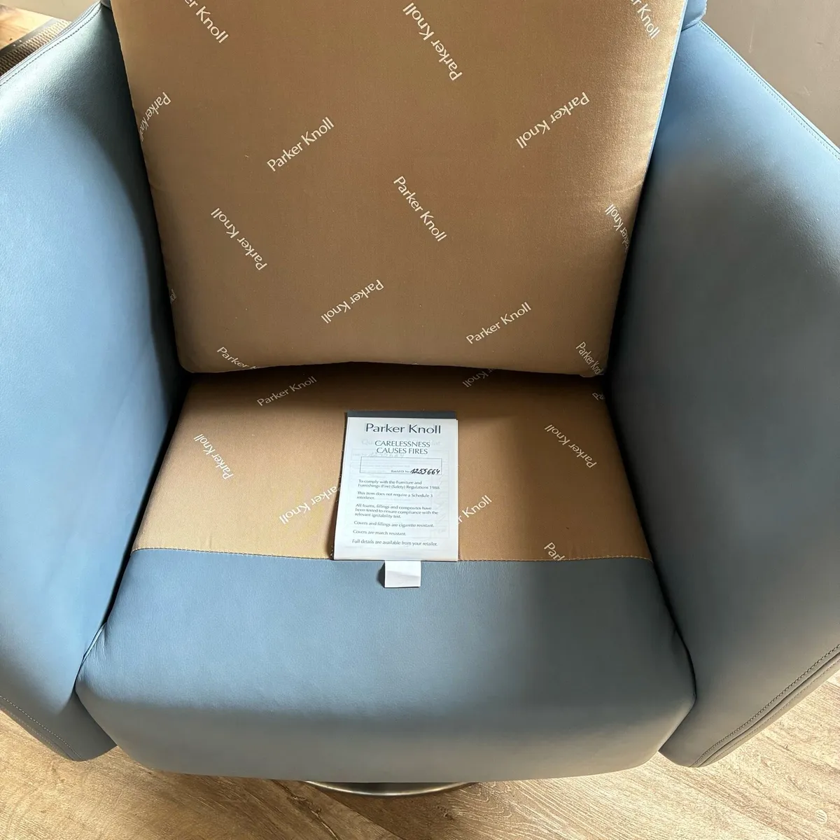 New Parker Knoll Real Leather Rocker Swivel Chair - Image 4