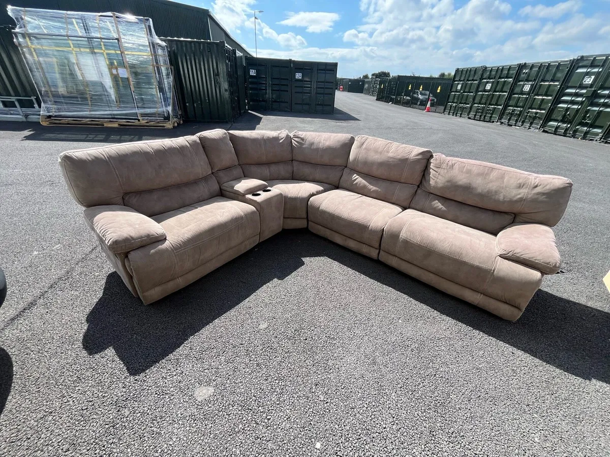 Large beige corner recliner sofa Delivery av - Image 4