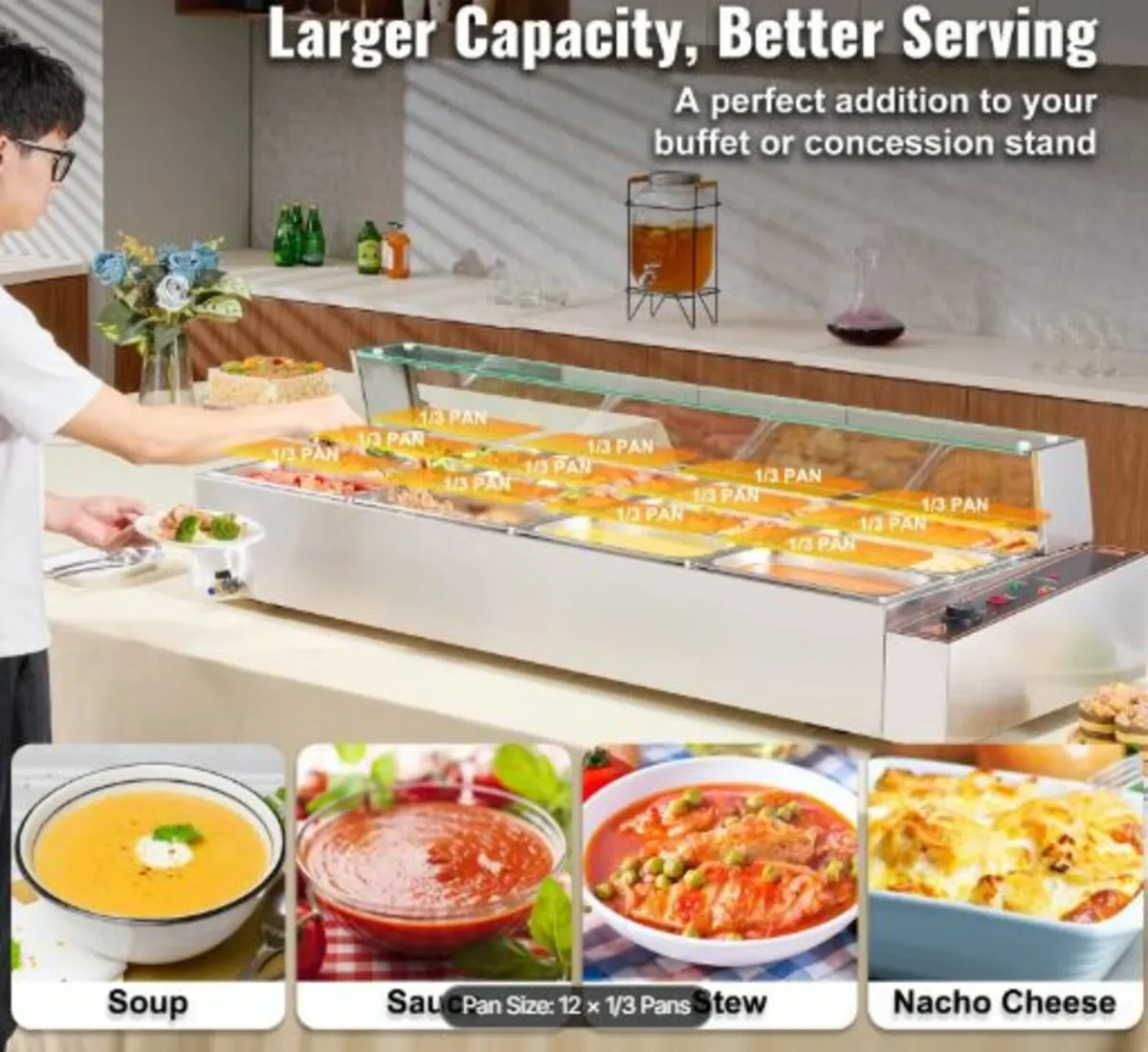 Commercial Electric Food Warmer Countertop Buffet - Image 2