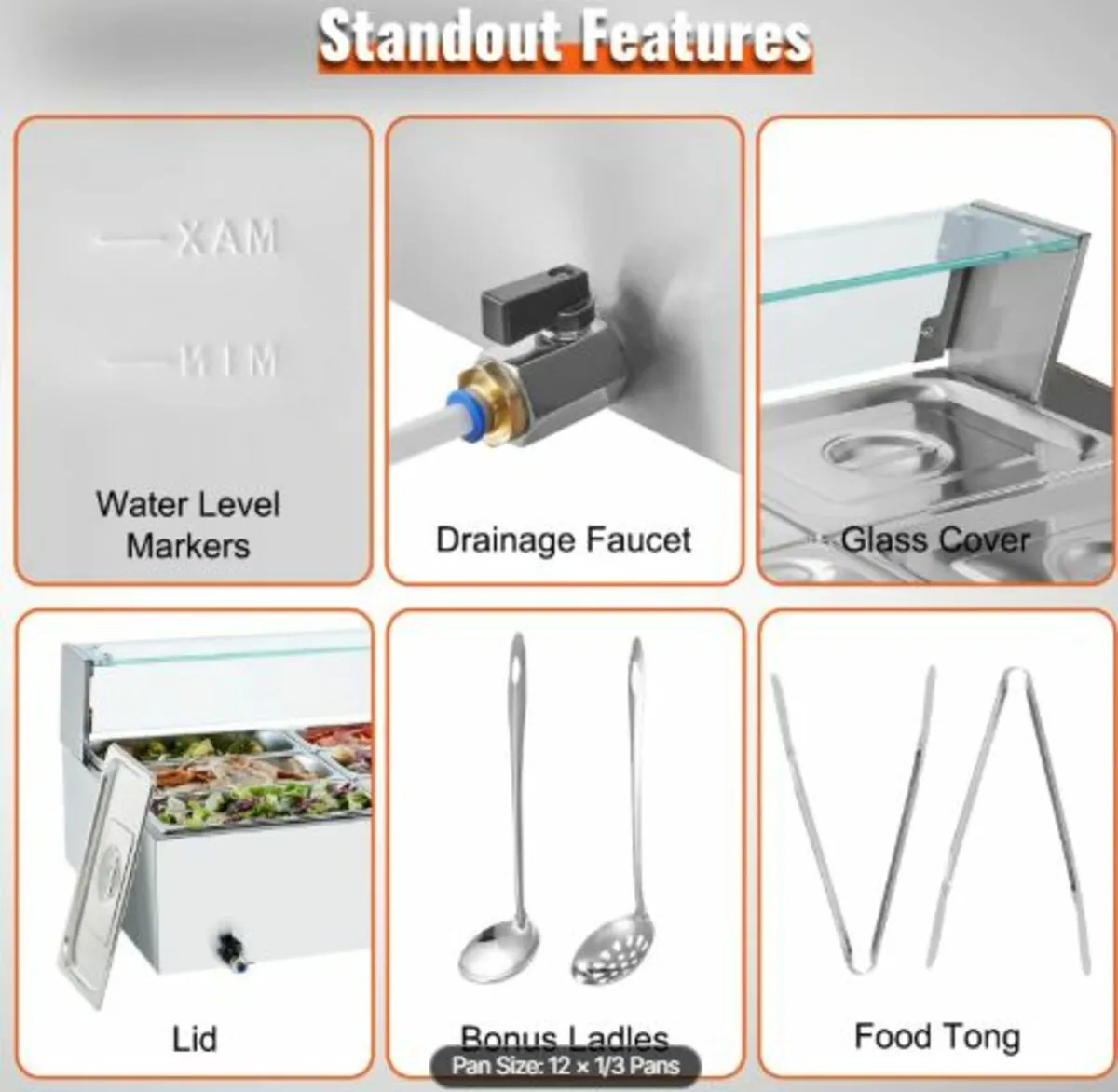 Commercial Electric Food Warmer Countertop Buffet - Image 4
