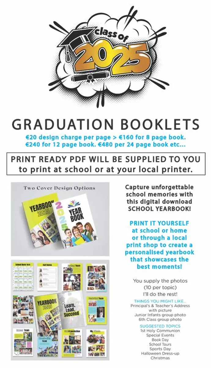 School Yearbooks or Special Occasion Family Photobooks