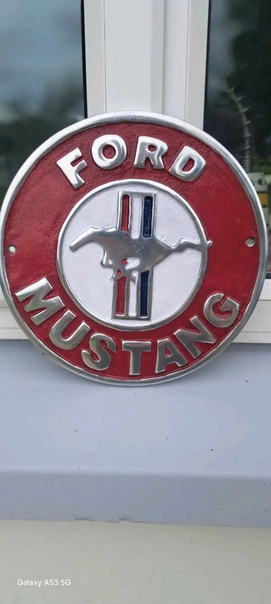 Ford mustang aluminium sign