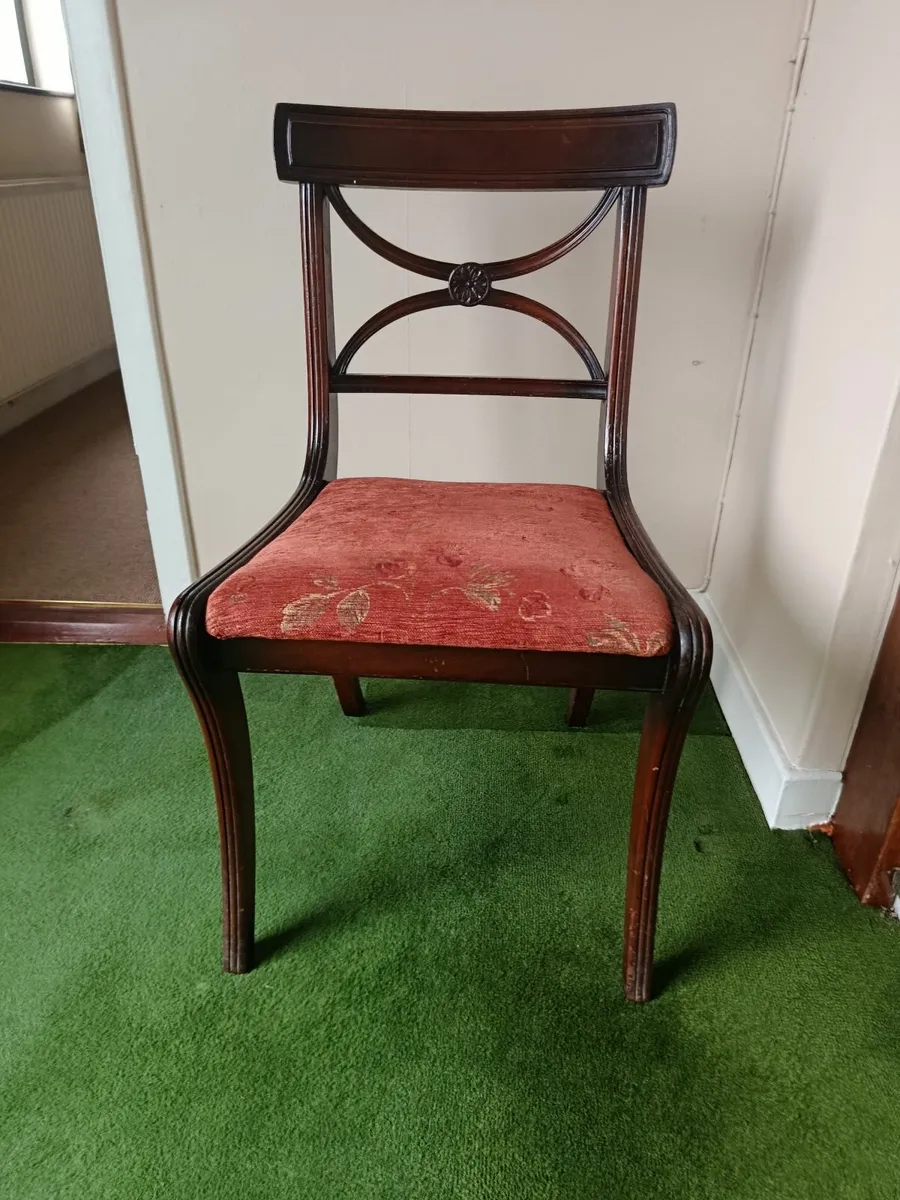 Antique dining table + 6 matching chairs - Image 2