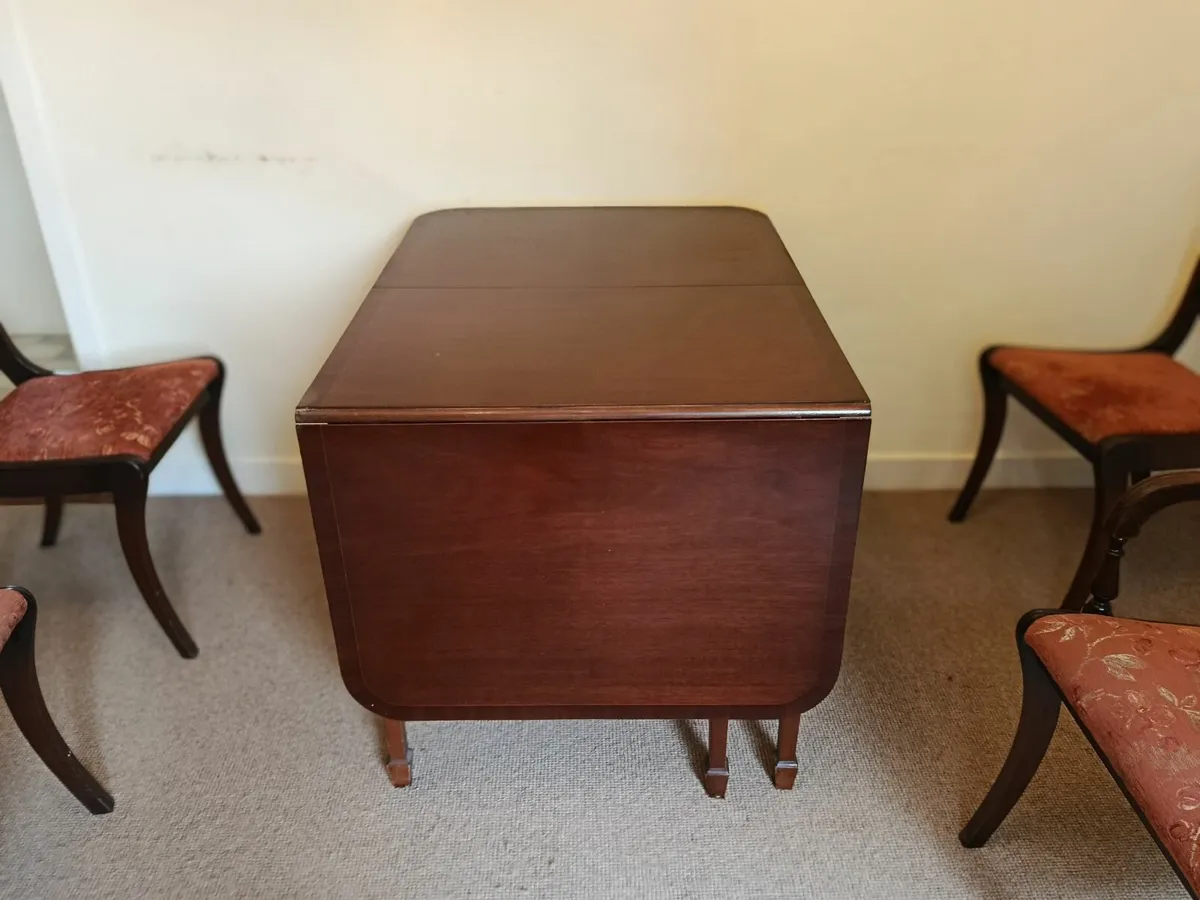 Antique dining table + 6 matching chairs - Image 4