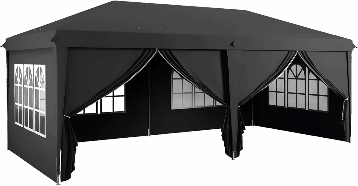 Pop-Up Gazebo 3 m x 6 m with Sides & Windows - Image 1