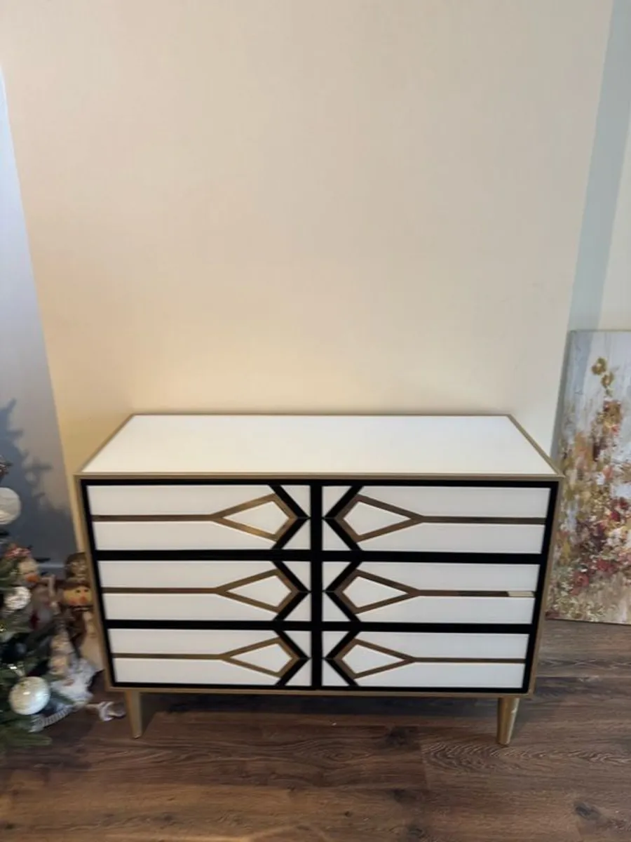 Mirror coffe table  drawer chest - Image 1