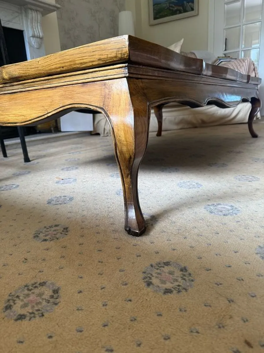 Vintage French Provincial Solid Wood Coffee Table - Image 3