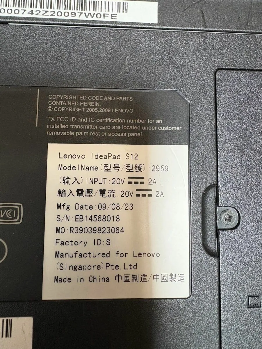 Lenovo Ideapad S12 laptop (with issues) for free - Image 4