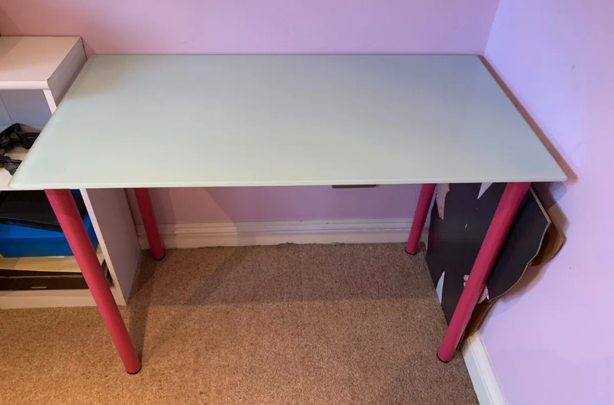 IKEA glass top table