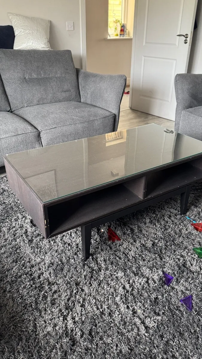 Ikea Coffee table, dark brown stained, 107x55 cm - Image 1