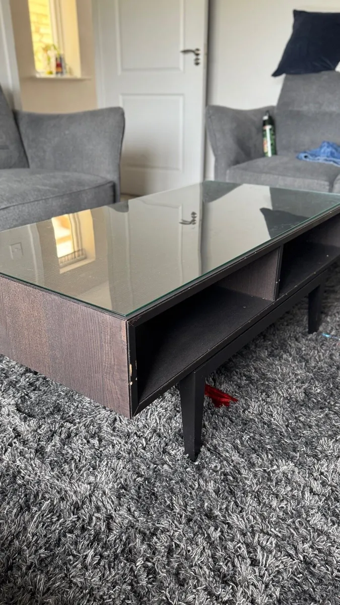 Ikea Coffee table, dark brown stained, 107x55 cm - Image 3