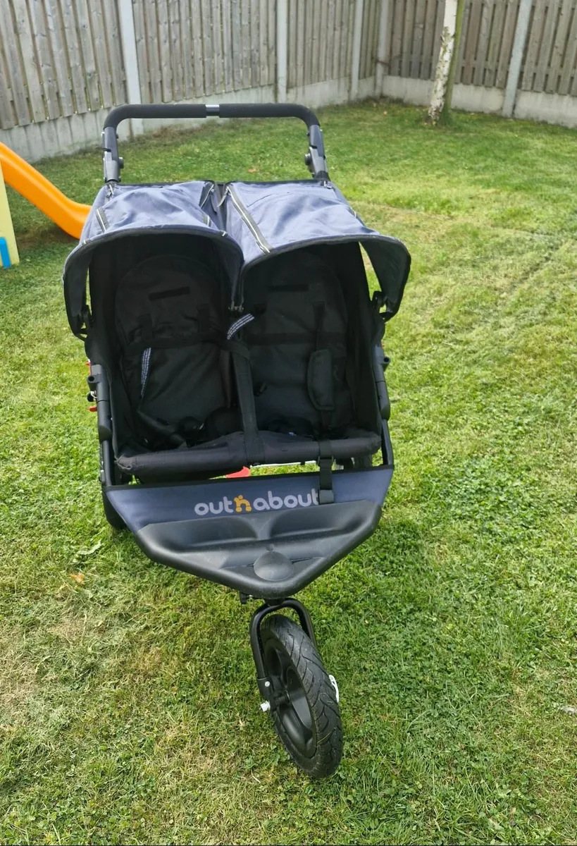 OutnAbout Double Buggy with Newborn Insert - Image 1