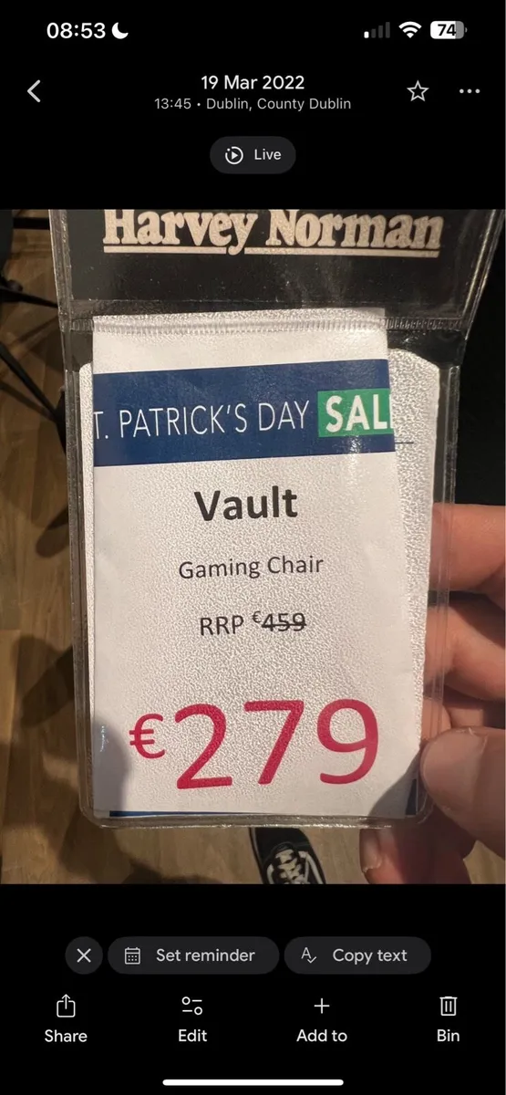 Gaming chair from Harvey Norman - Image 1