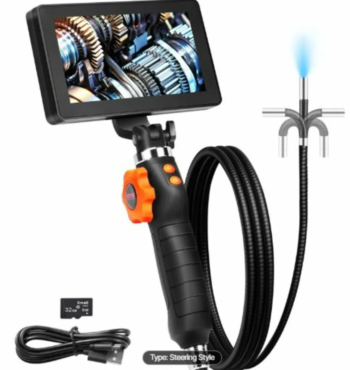 Borescope Endoscope Two-Way 180° Articulating 5" - Image 1