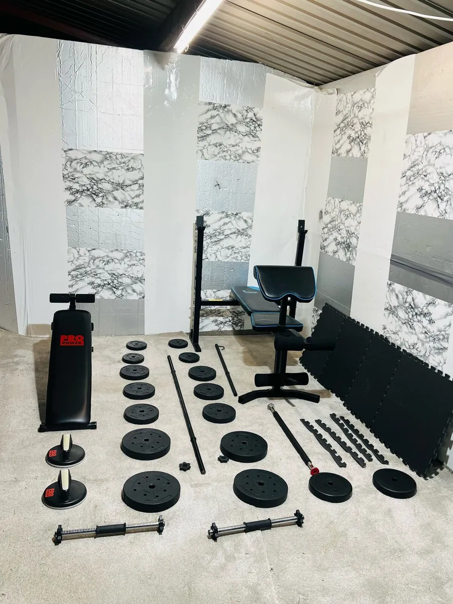 2XBENCH’S WEIGHTS BARBELL DUMBBELLS MATS PULUP BAR - Image 2