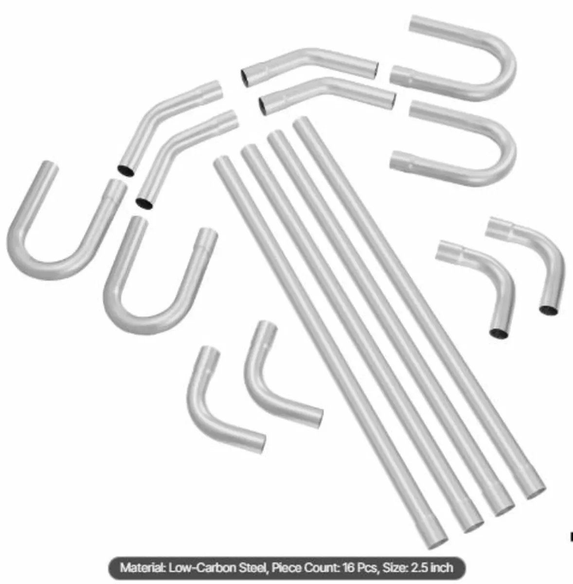 DIY Universal Exhaust Kit 16 Pieces Exhaust Pipe - Image 1