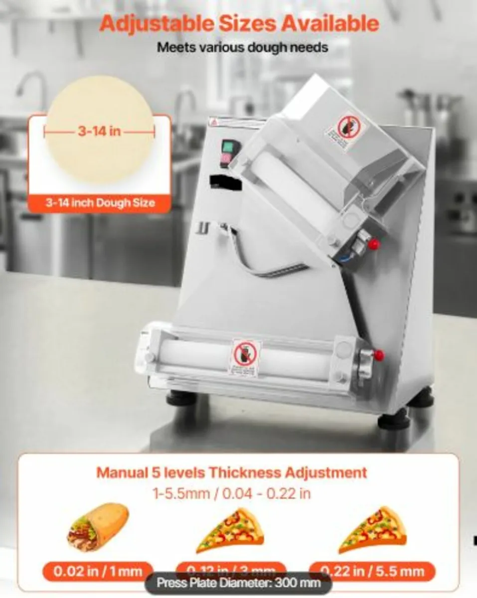 14 Inch Pizza Dough Roller Sheeter Automatic - Image 2
