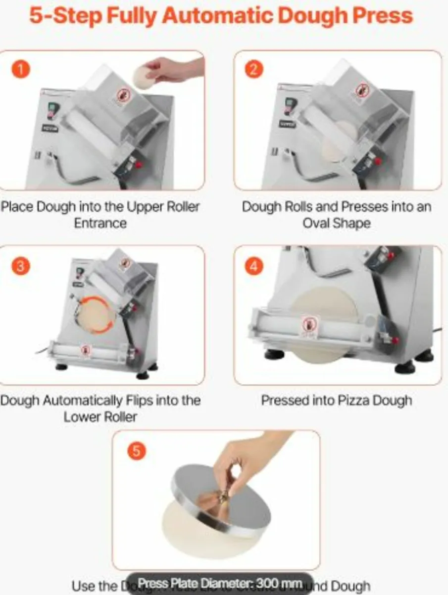 14 Inch Pizza Dough Roller Sheeter Automatic - Image 3