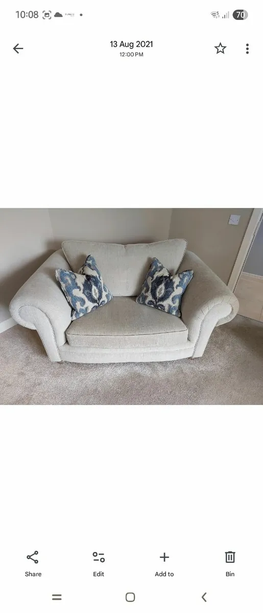 Couch and Snuggler Chair - Image 4