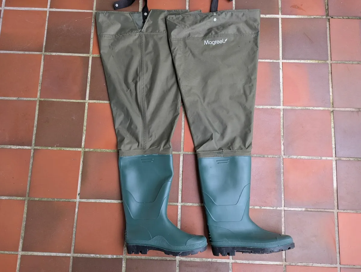 Fishing waders, wellies, boots, size 13 - Image 1