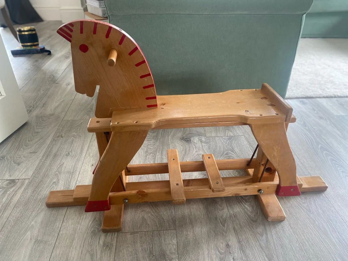 Wooden rocking horse - Image 1