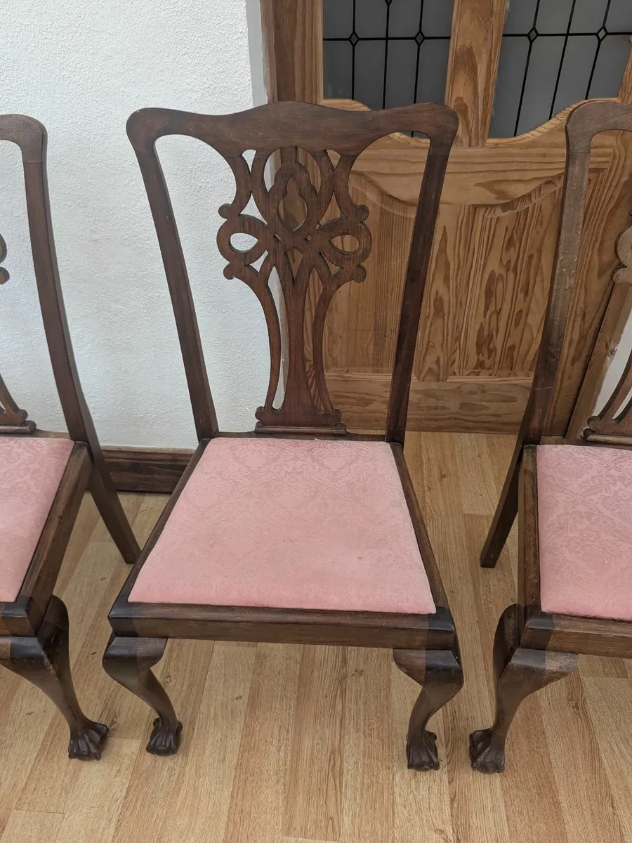 Set of 4 solid wood chairs - Image 4