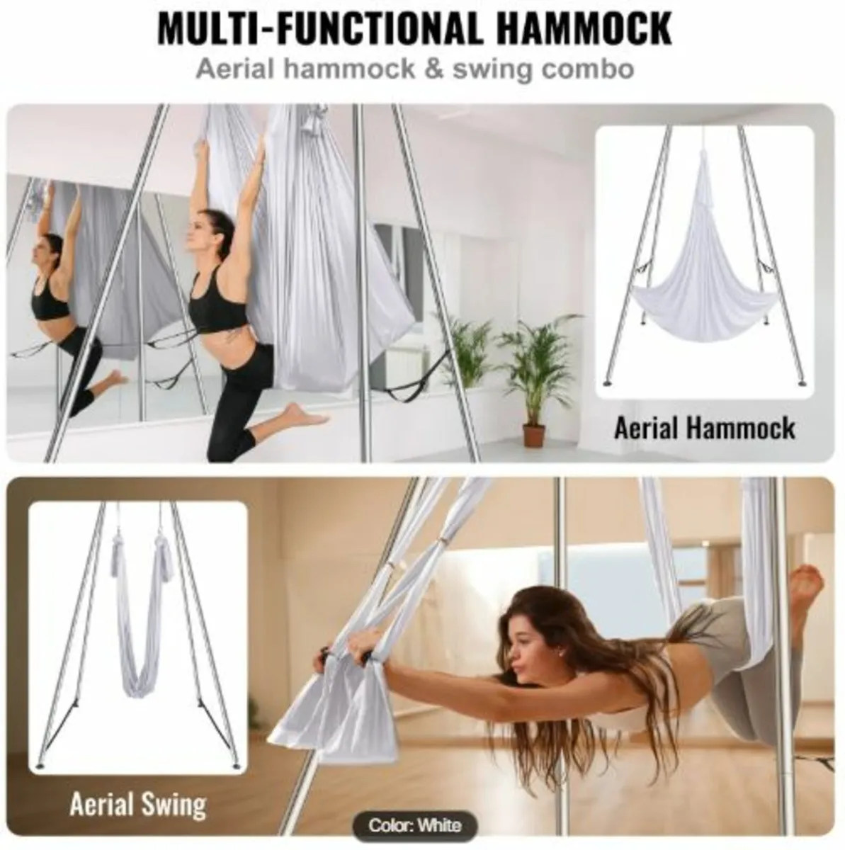 Aerial Yoga Frame & Yoga Hammock, 9.67 ft Height - Image 2