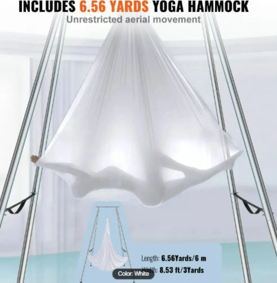 Aerial Yoga Frame & Yoga Hammock, 9.67 ft Height - Image 3