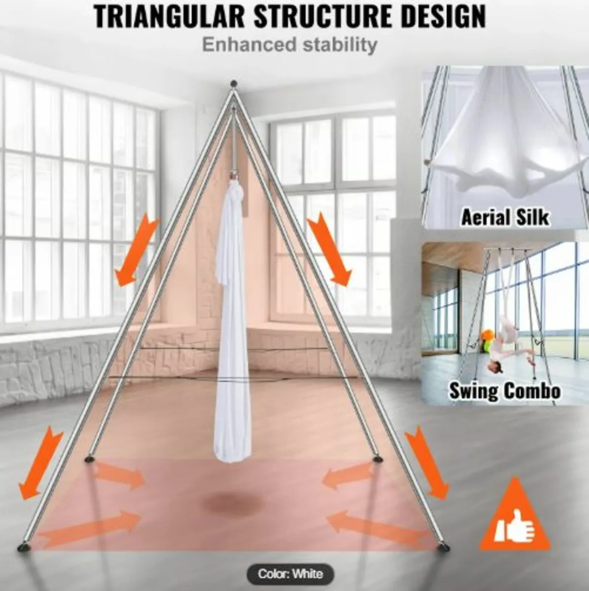 Aerial Yoga Frame & Yoga Hammock, 9.67 ft Height - Image 4