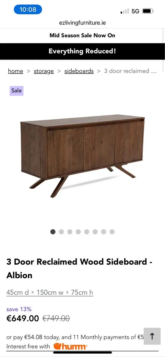 Brand new 3 door sideboard/tv stand - Image 4