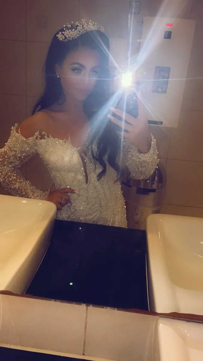 ❤️❤️CUSTOM MADE PEARL SEQUIN WEDDING DRESS - Image 3