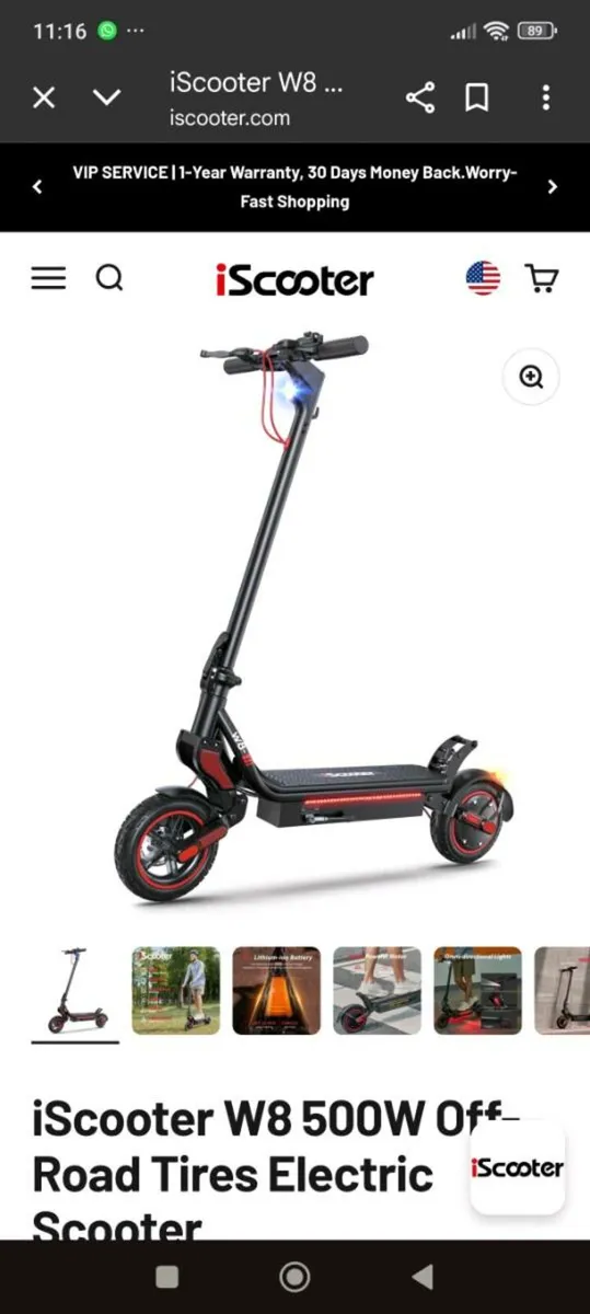 Iscooter w8 electric scooter