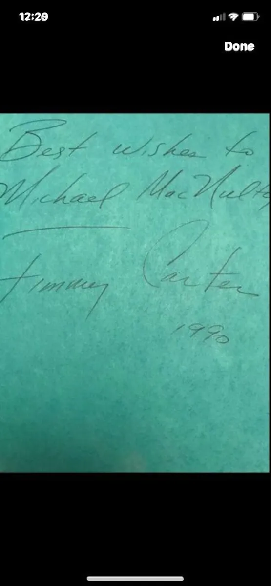 Signed Jimmy Carter - Image 2