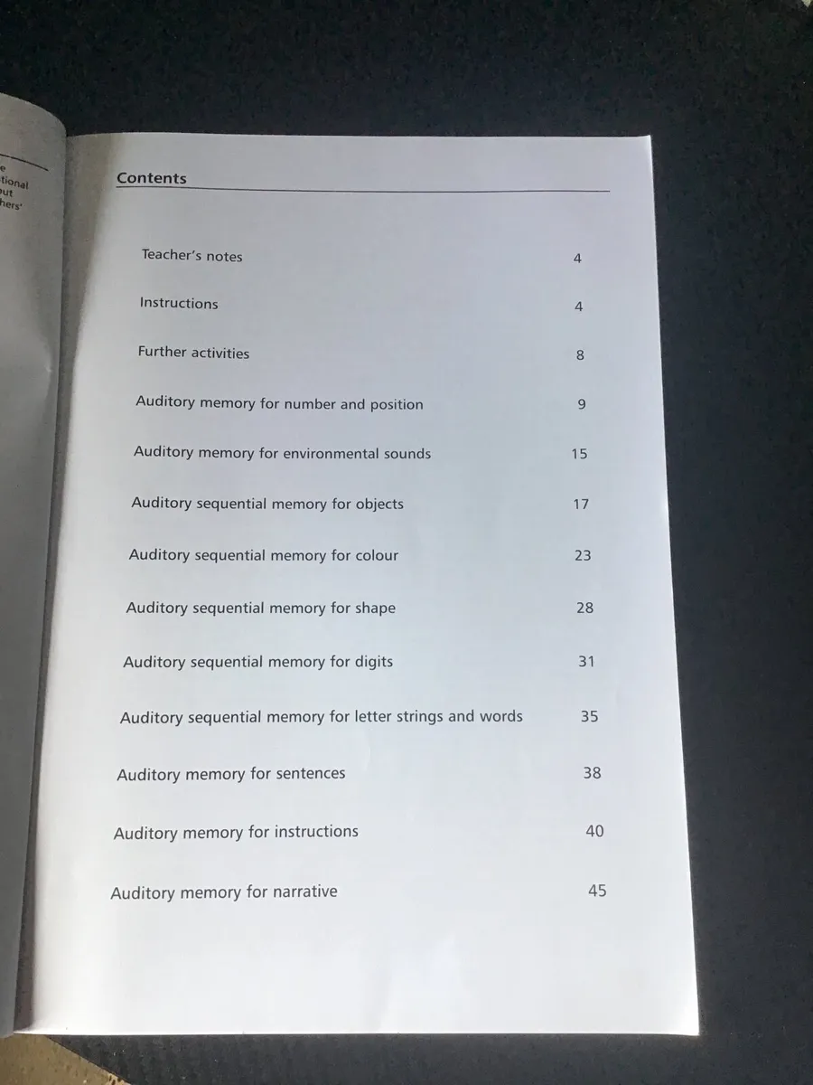 Book Visual and Auditory Memory Skills books - Image 4
