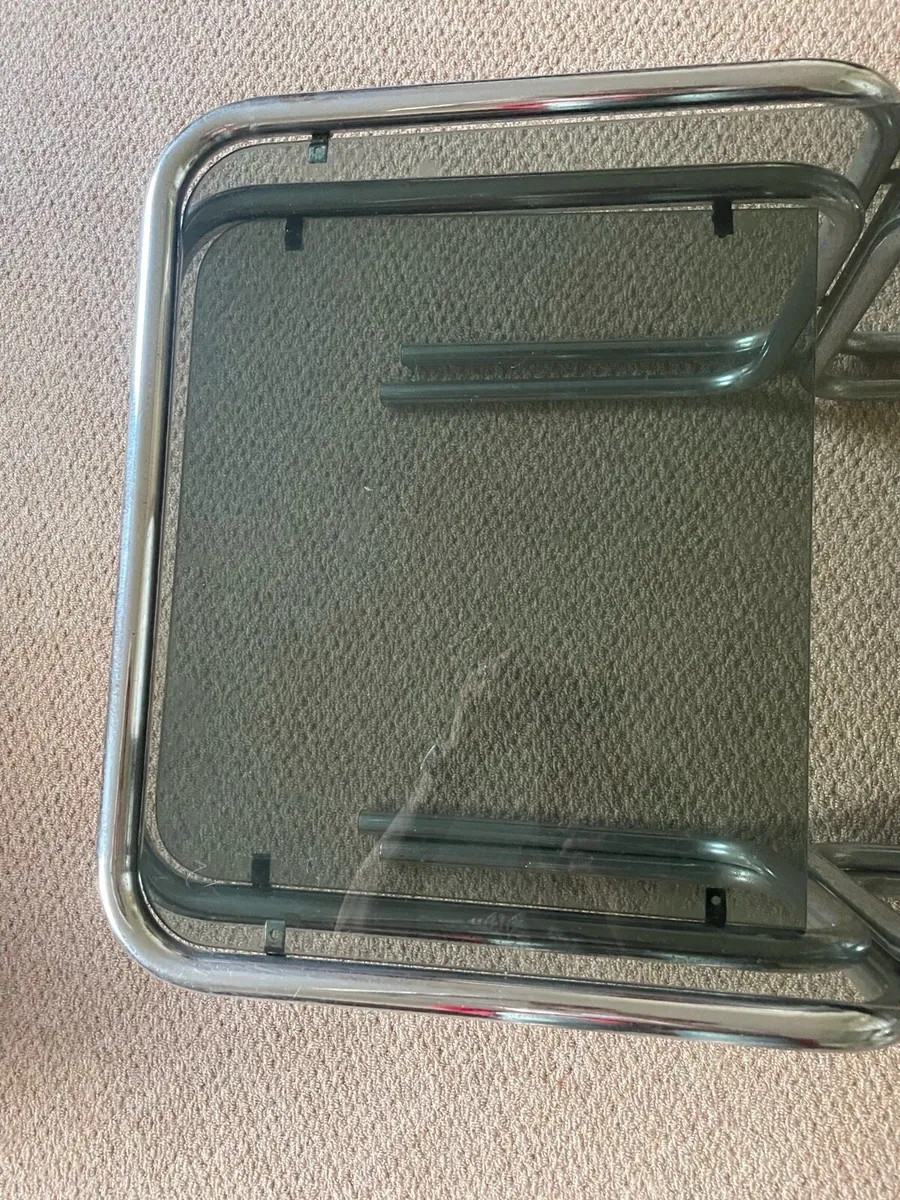 1970’s tinted glass set of coffee tables - Image 4