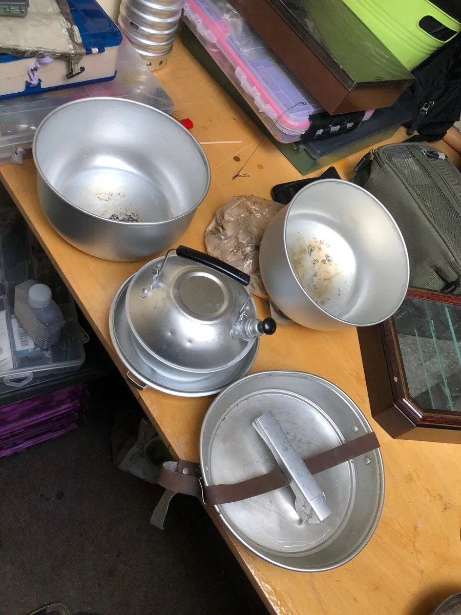 Camping set of pots and Tea kettle - Image 1