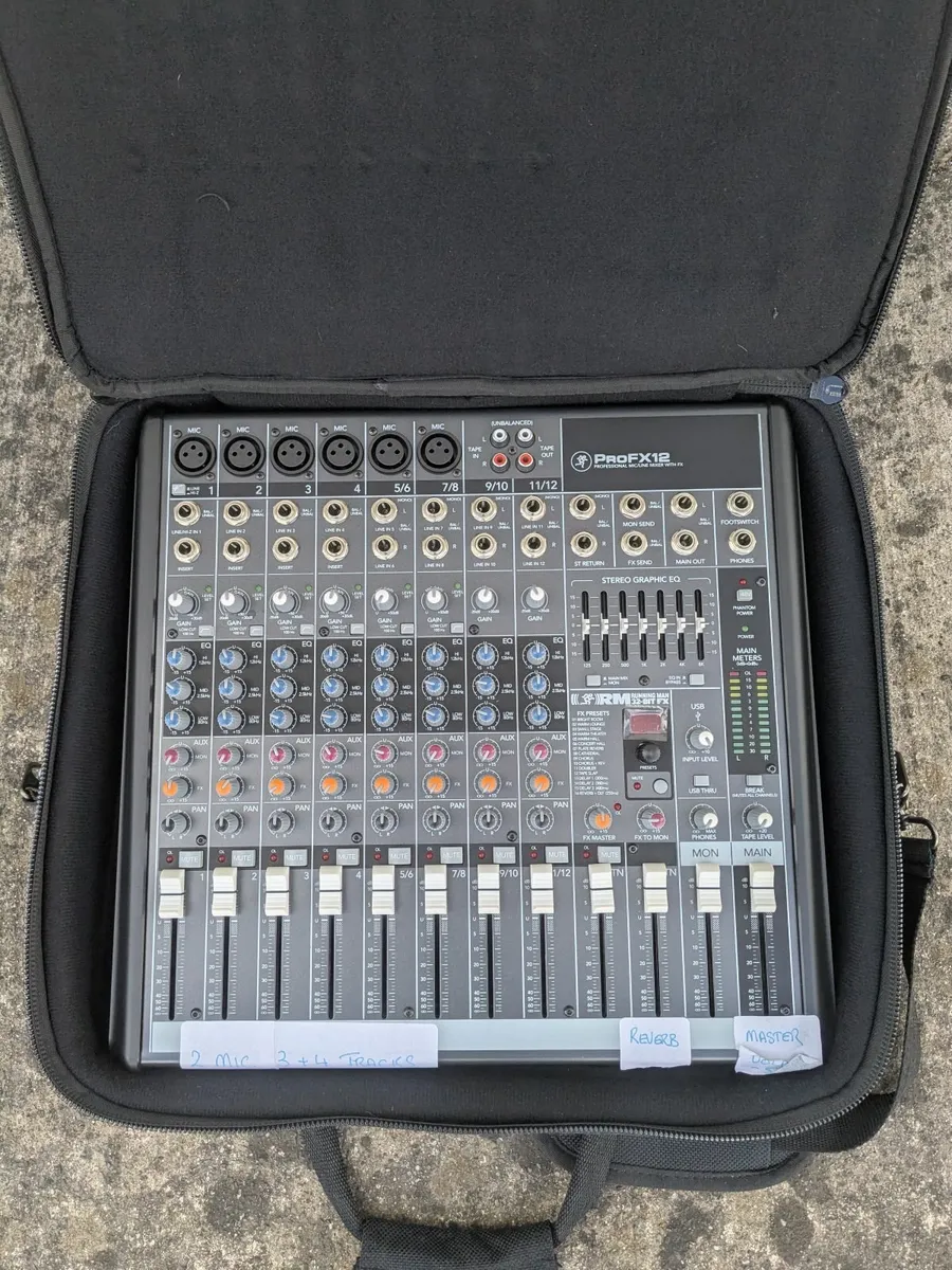 Mackie mixer deck